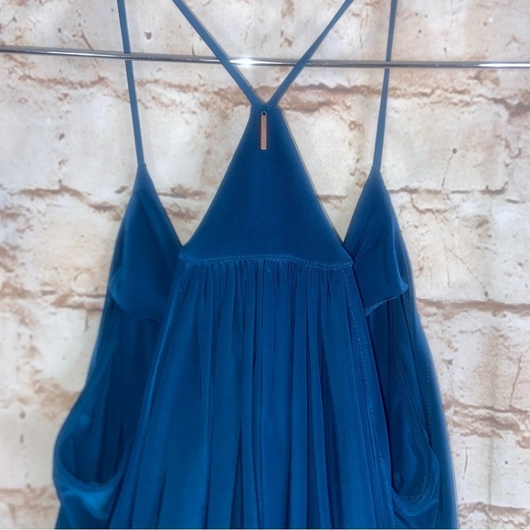 Misa Los Angeles Domino Draped Mini Dress in Indigo Size Small NWT - Picture 5 of 8